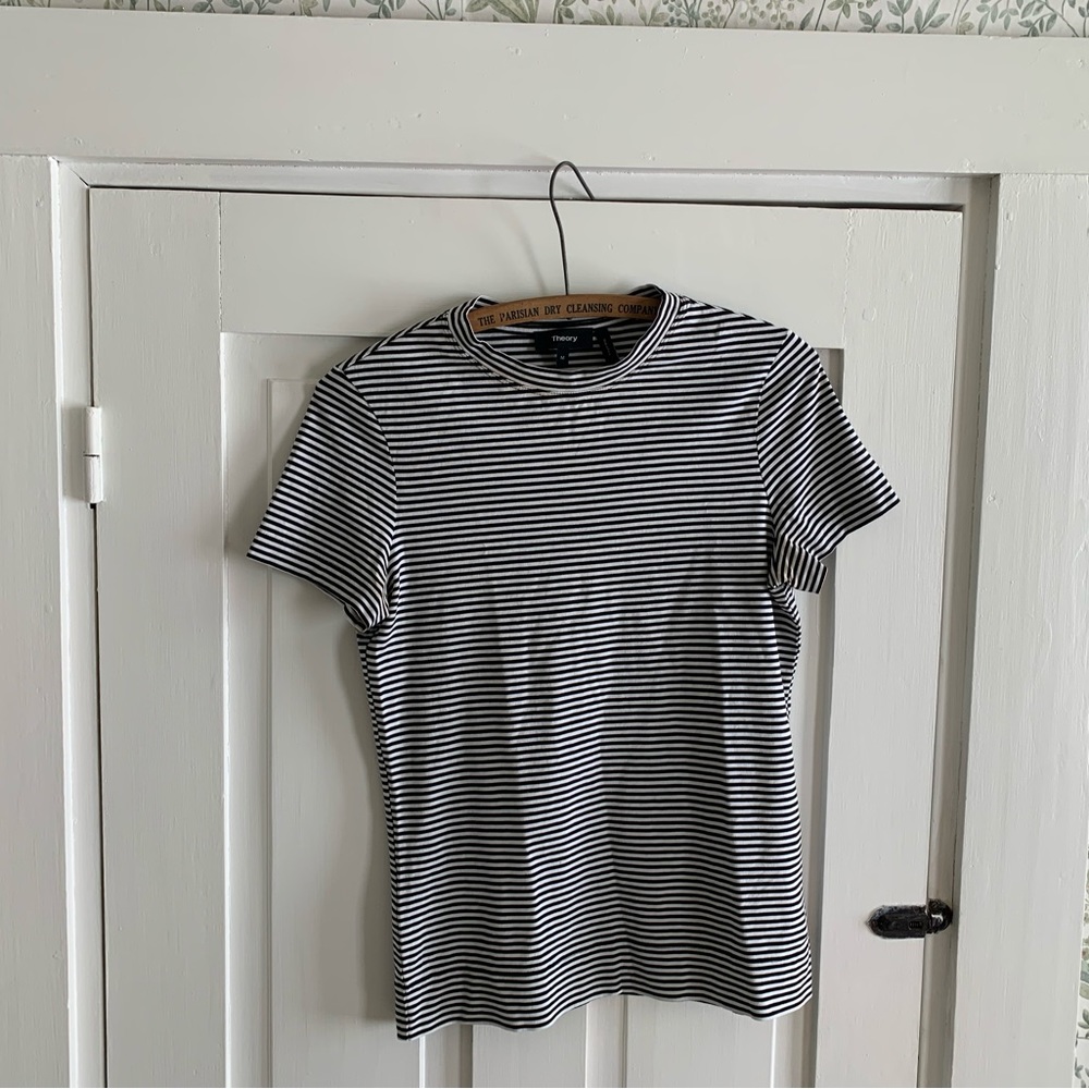 Theory Tiny Tee in Apex Stripe